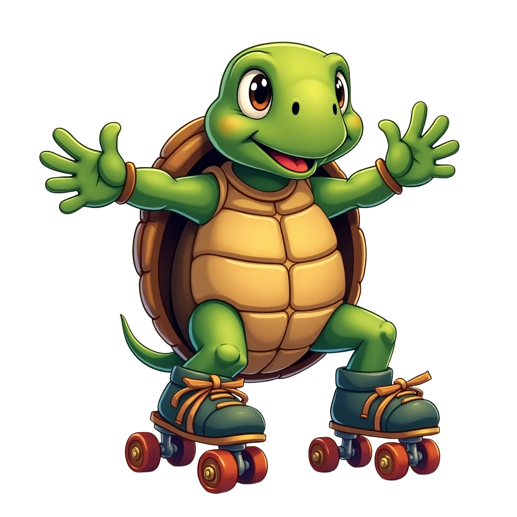 Roller Skating Turtle